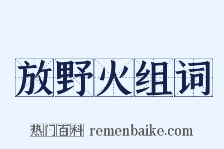 放野火组词是什么意思的图片